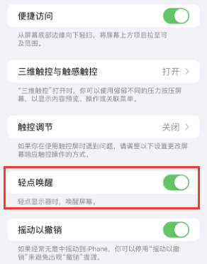 上虞苹果授权维修站分享iPhone轻点无法唤醒怎么办 