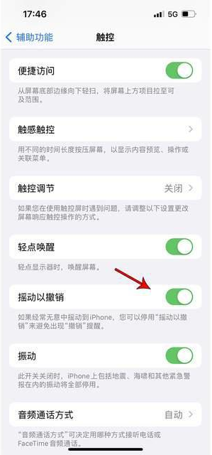 上虞苹果手机维修分享iPhone手机如何设置摇一摇删除文字 